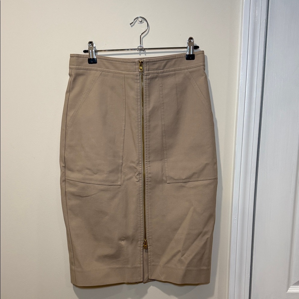 Diane Von Furstenberg Beige Pencil Skirt
